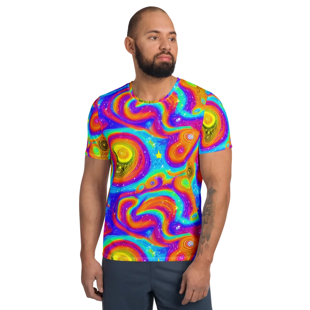 Color Cyclone on Men's Athletic T-Shirt — Front