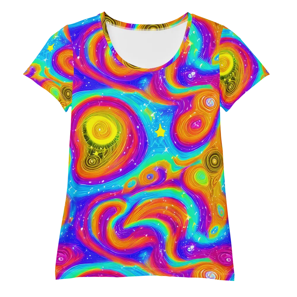 Color Cyclone on Women's Athletic T-Shirt — Front