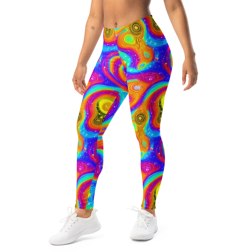 Color Cyclone on Leggings — Left Front