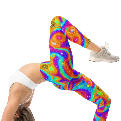 Color Cyclone on a Leggings