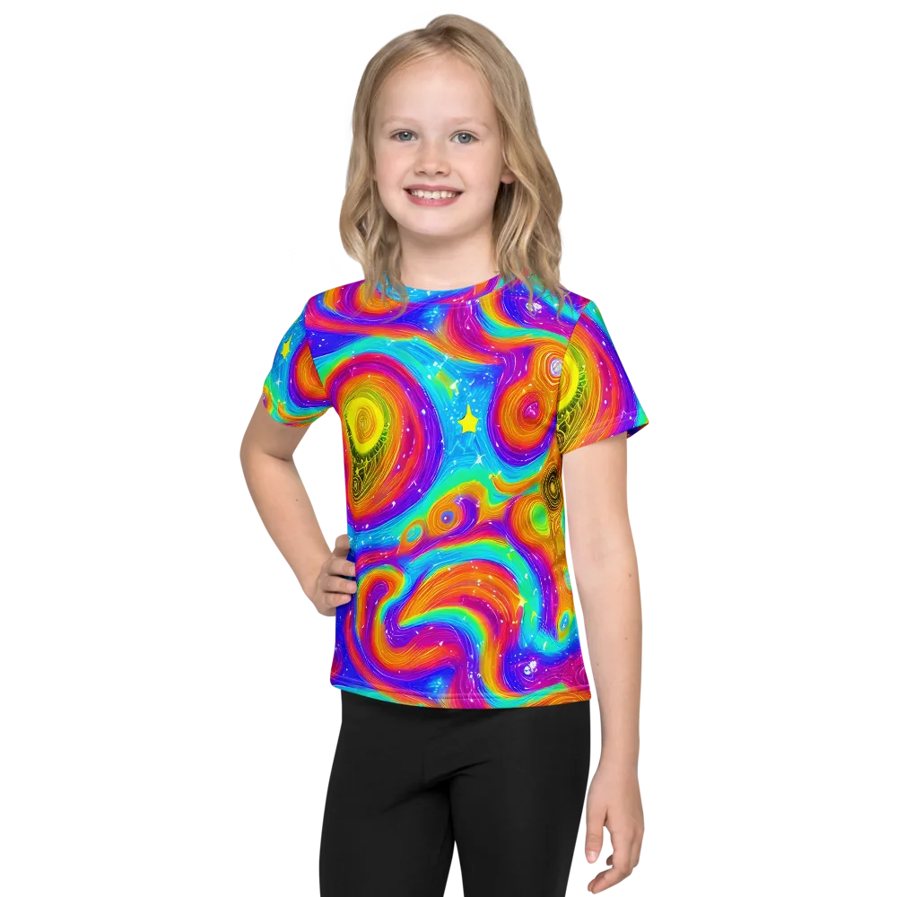 Color Cyclone on Kids Crew Neck T-Shirt — Front