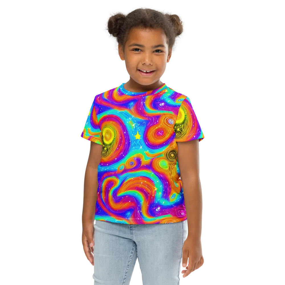 Color Cyclone on Kids Crew Neck T-Shirt — Front