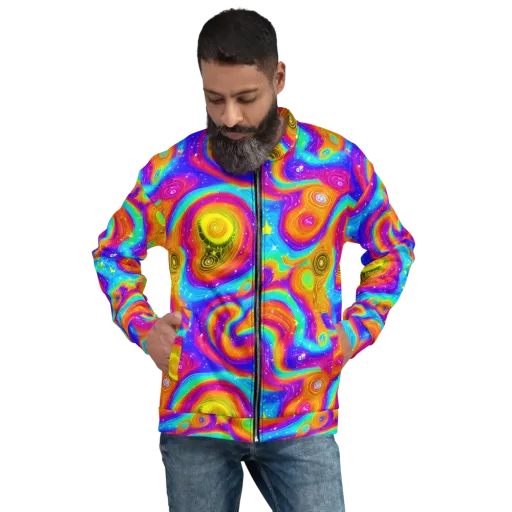 Color Cyclone on a Bomber Jacket