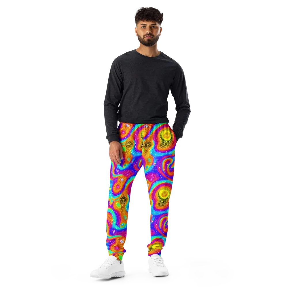 Color Cyclone on Men's Joggers — Front