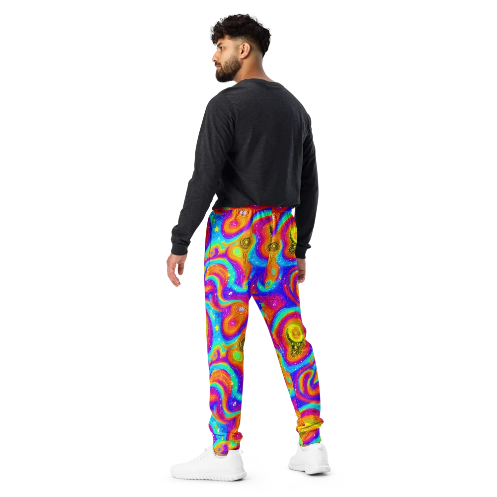 Color Cyclone on Men's Joggers — Back