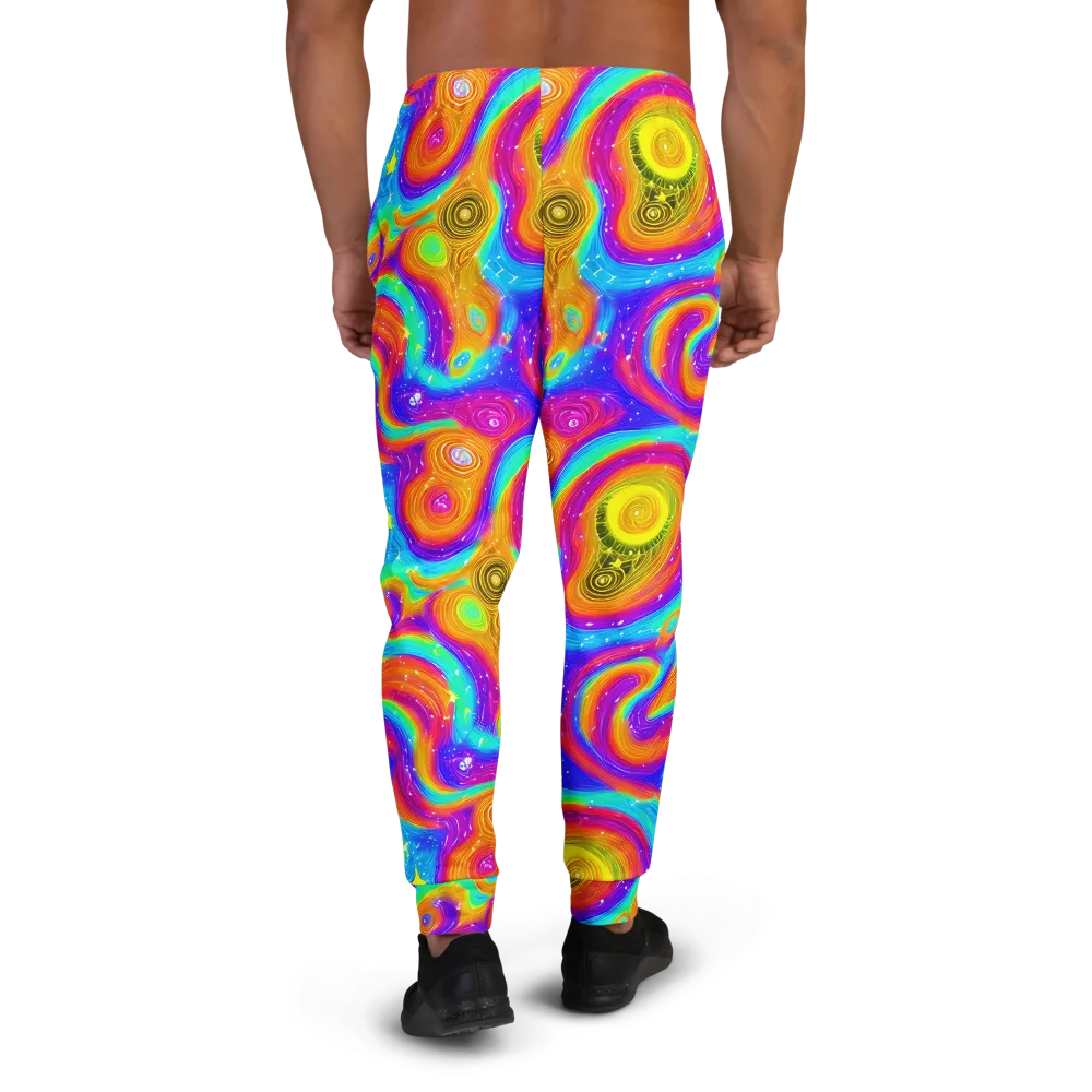 Color Cyclone on Men's Joggers — Back