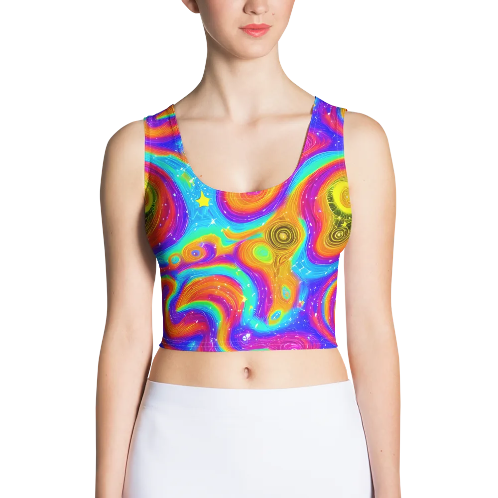 Color Cyclone on Crop Top — Front