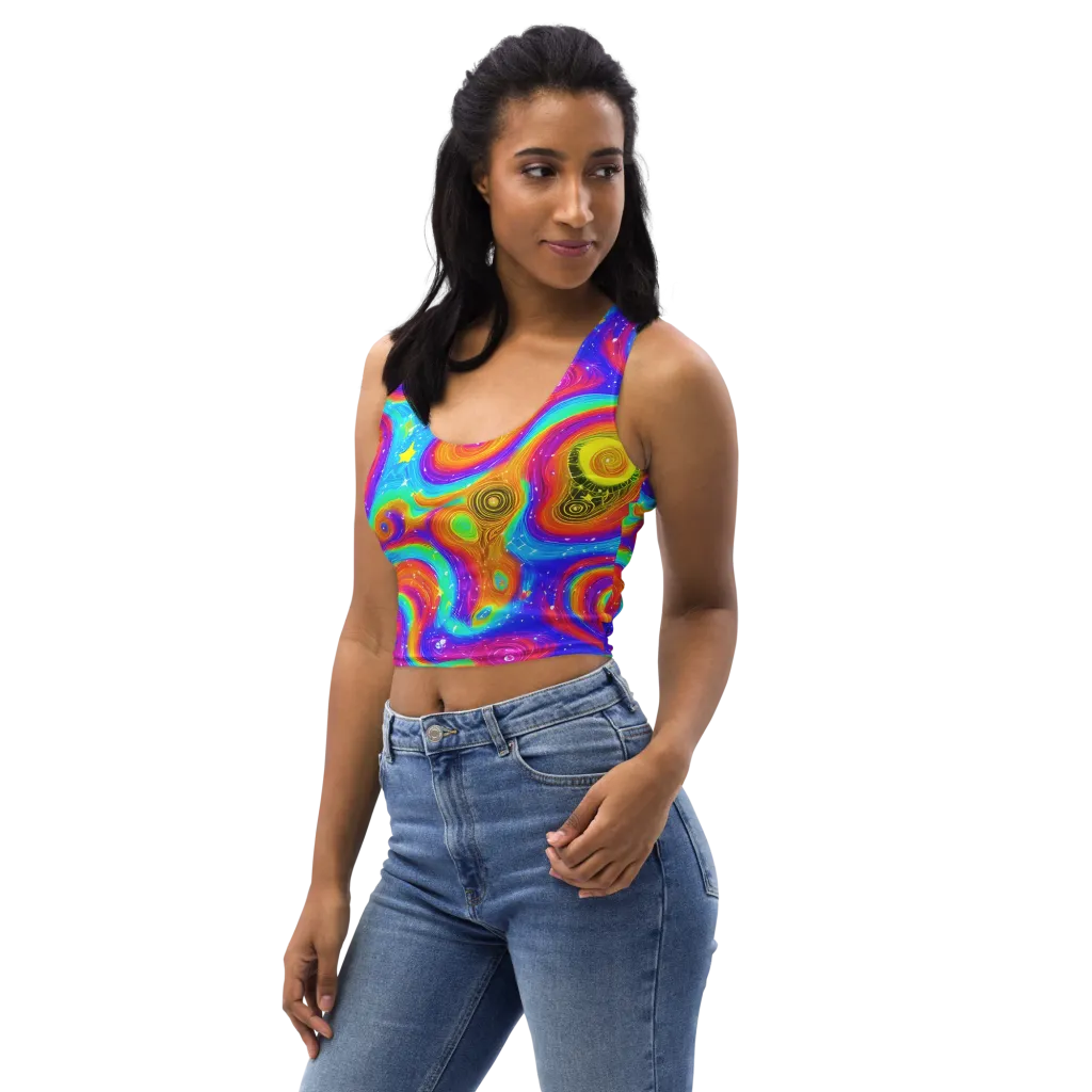 Color Cyclone on Crop Top — Left Front