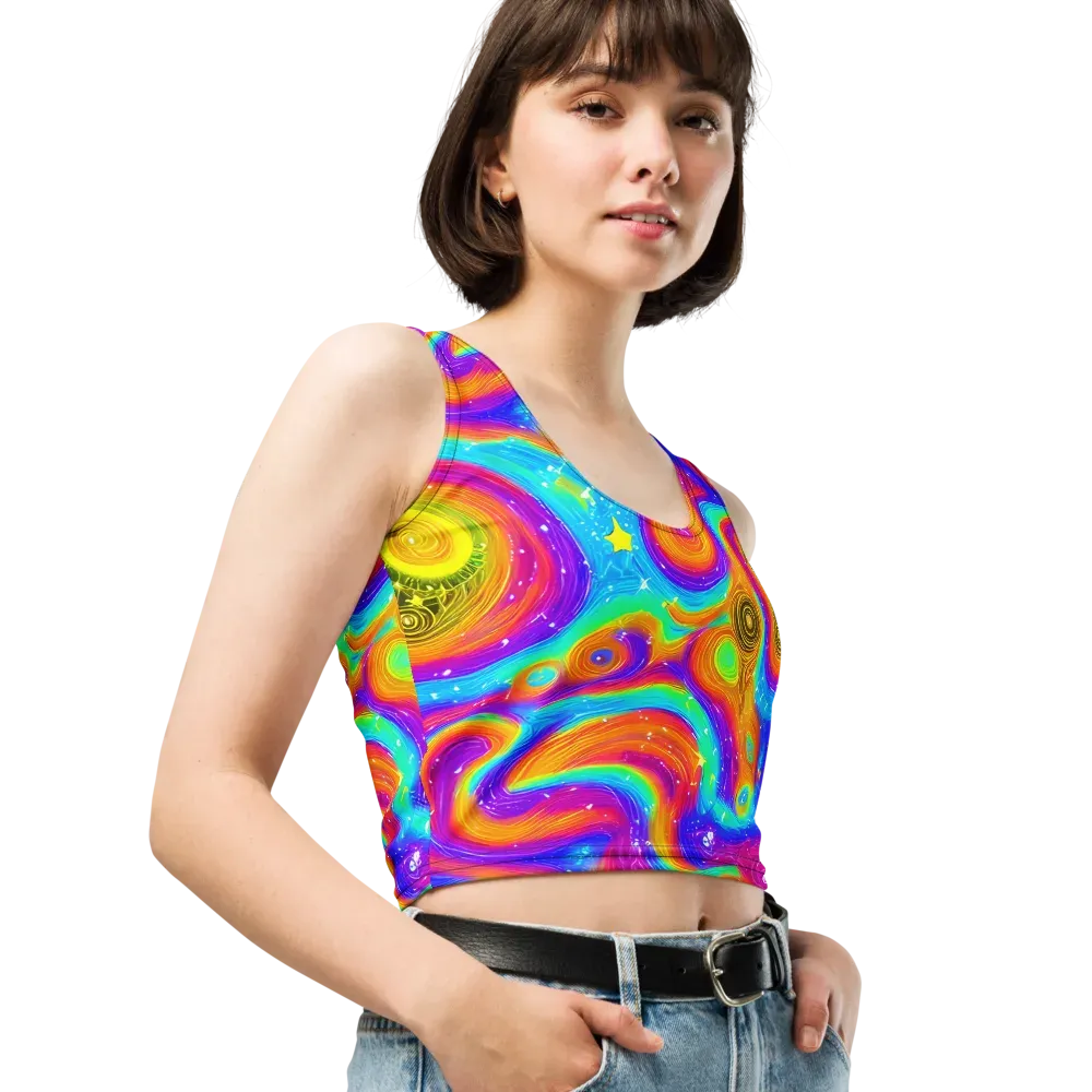 Color Cyclone on Crop Top — Right Front