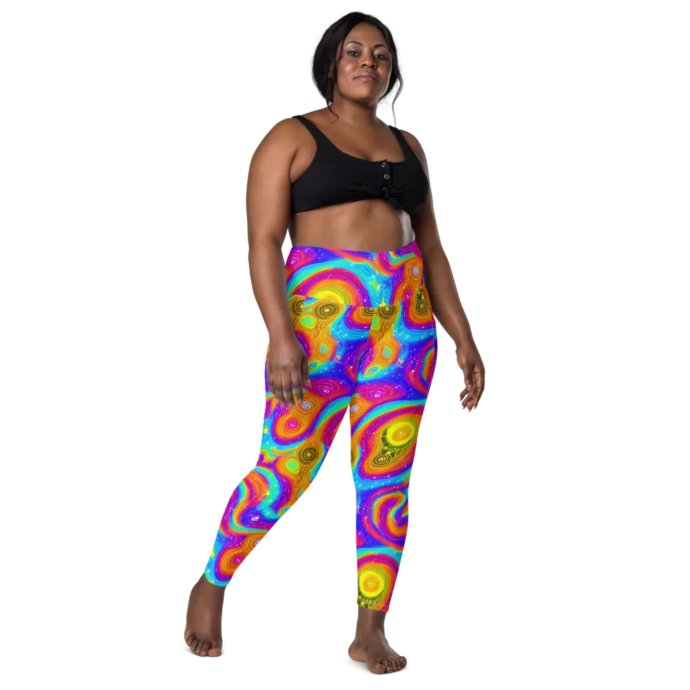 Color Cyclone on Leggings with Pockets — Front