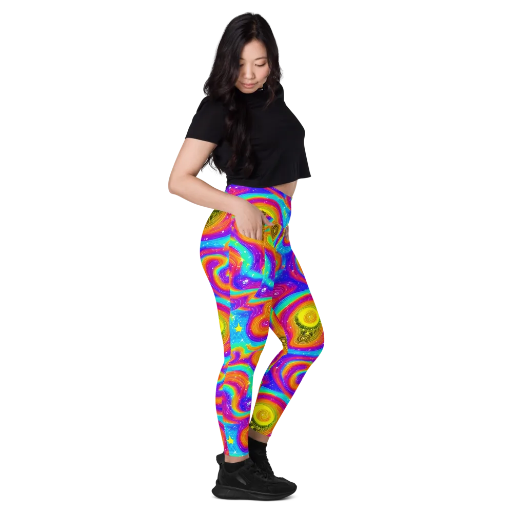 Color Cyclone on Leggings with Pockets — Right