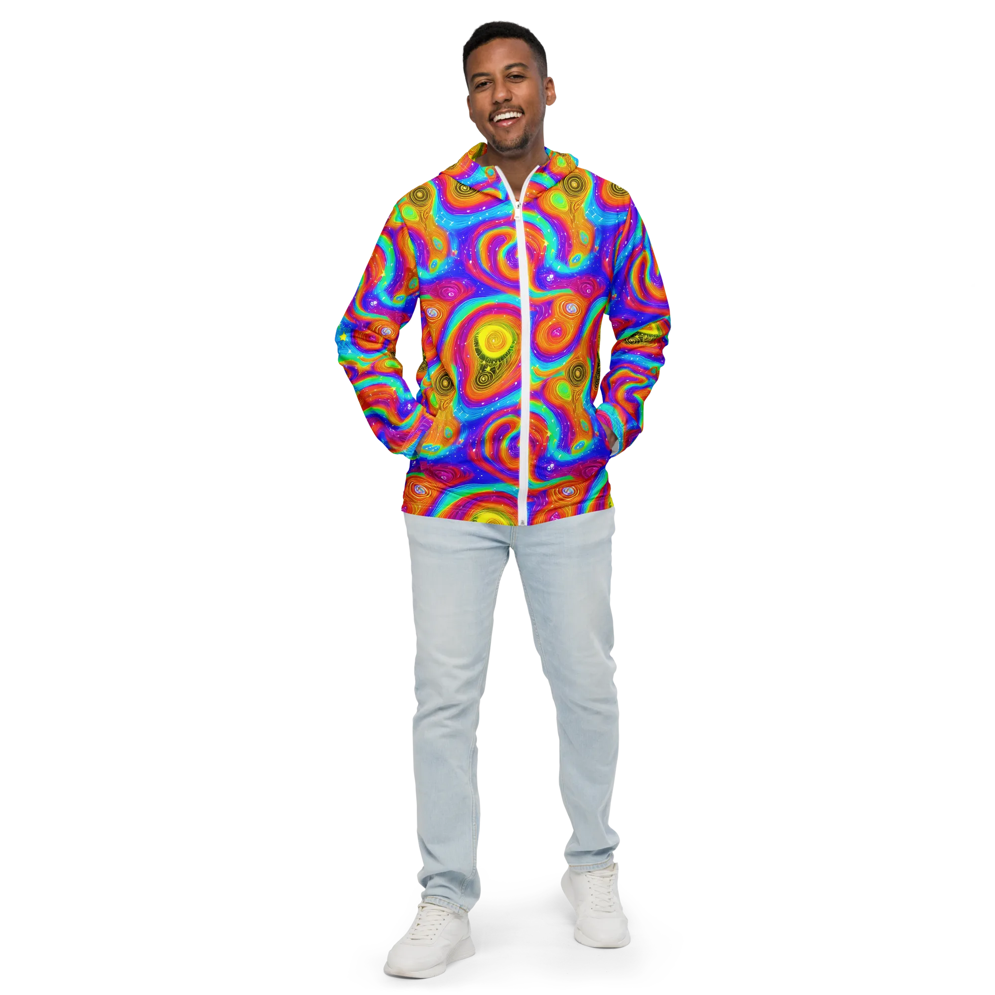 Color Cyclone on Men's Windbreaker — Front