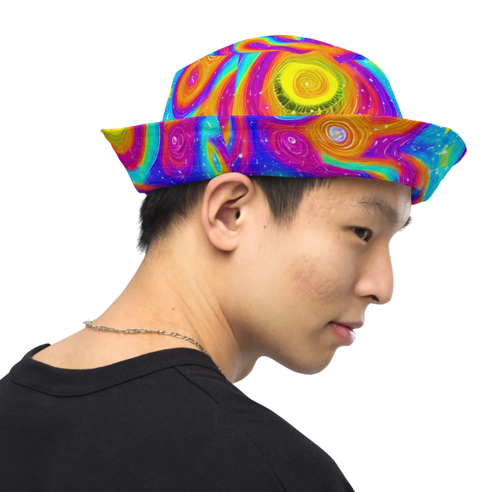 Color Cyclone on Reversible Bucket Hat — Right Outside