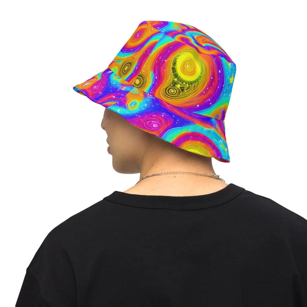Color Cyclone on Reversible Bucket Hat — Back Inside
