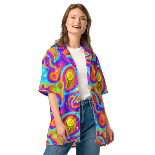 Color Cyclone on a Button Shirt