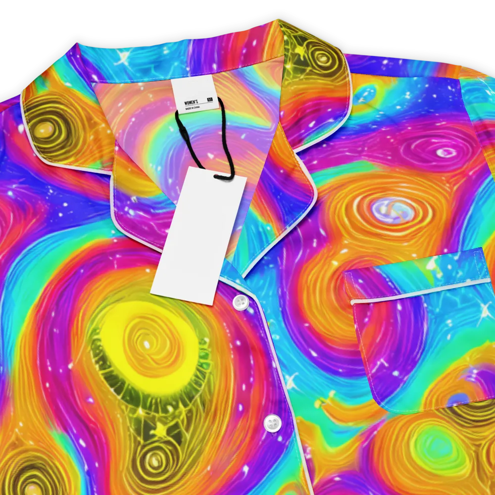 Color Cyclone on Women's Short Sleeve Pajama Top — Product details