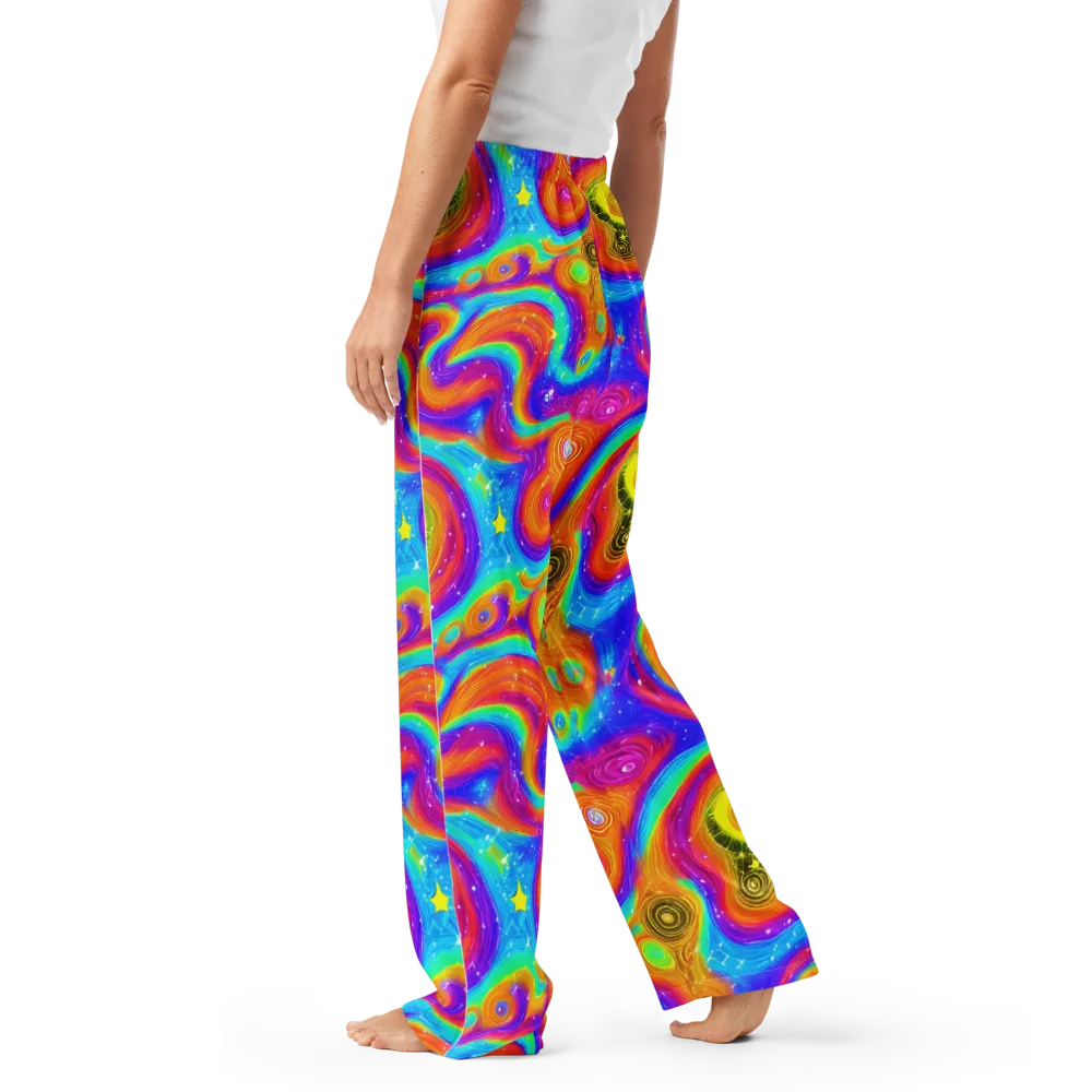Color Cyclone on Women's Pajama Pants — Left