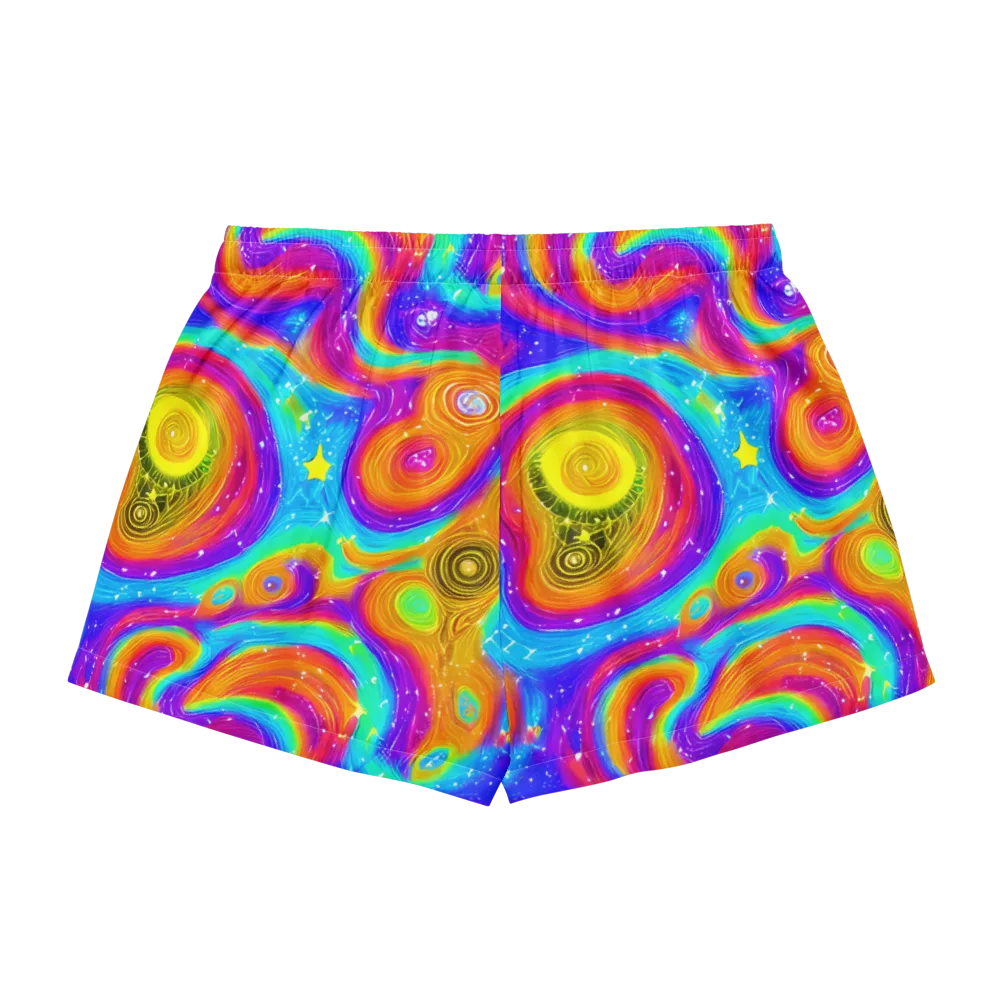 Color Cyclone on Women's Pajama Shorts — Back