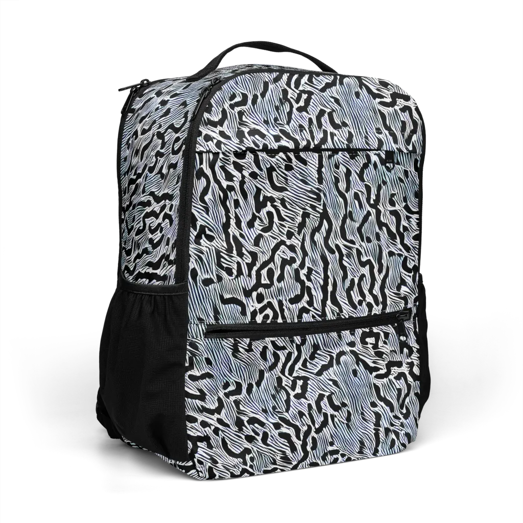 Noir Zebra on Utility Backpack — Right Front