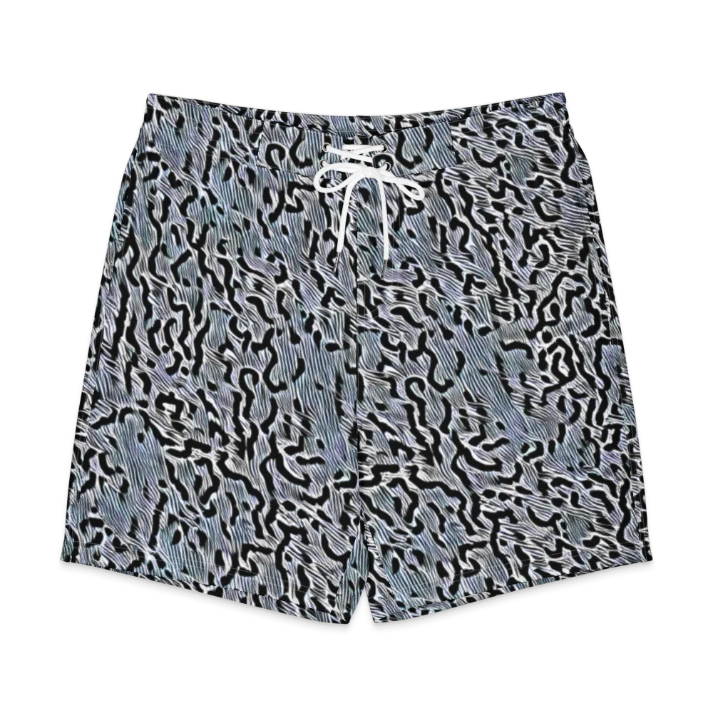 Noir Zebra on Men's Board Shorts — Front