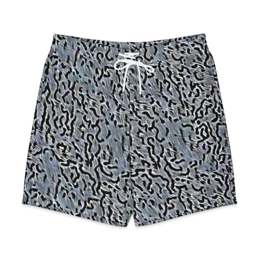 Noir Zebra on a Men's Board Shorts