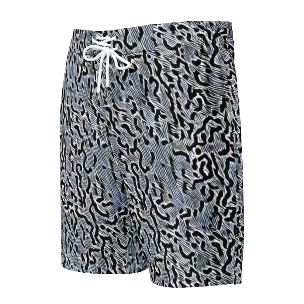 Noir Zebra on Men's Board Shorts — Front