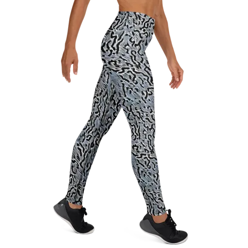Noir Zebra on a Yoga Leggings