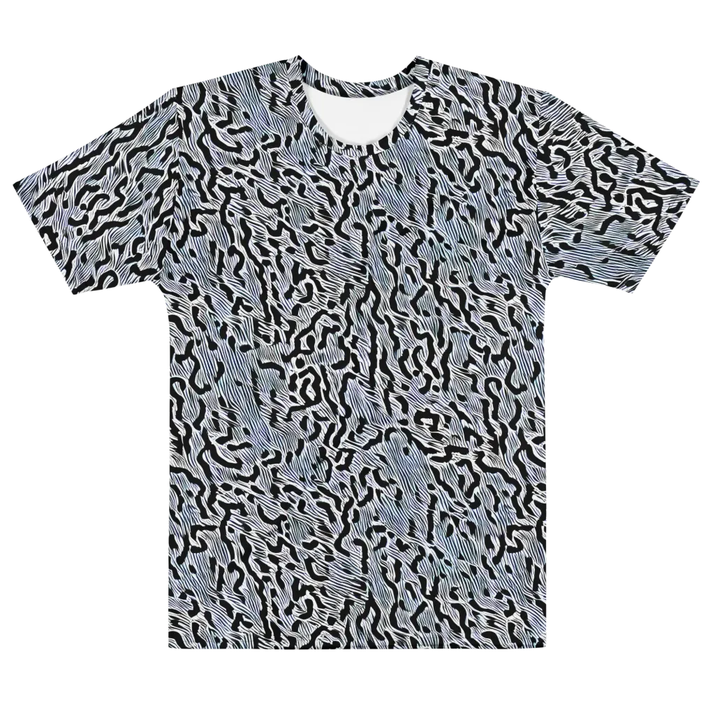 Noir Zebra on Men's Cotton Crew Neck T-Shirt — Front