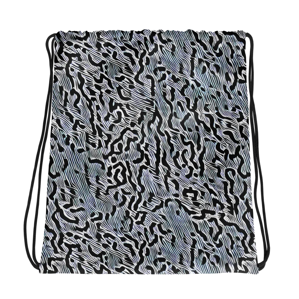 Noir Zebra on Drawstring Bag — Photo