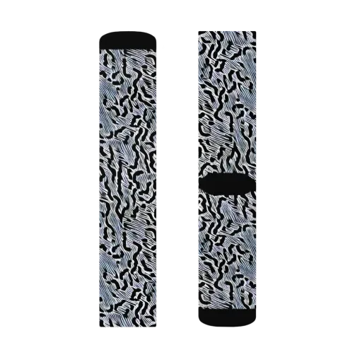 Noir Zebra on a Socks