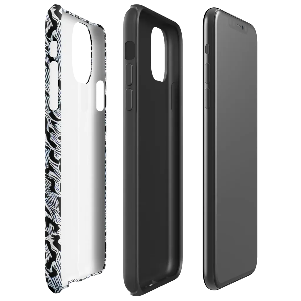 Noir Zebra on Tough Case for iPhone® — Right
