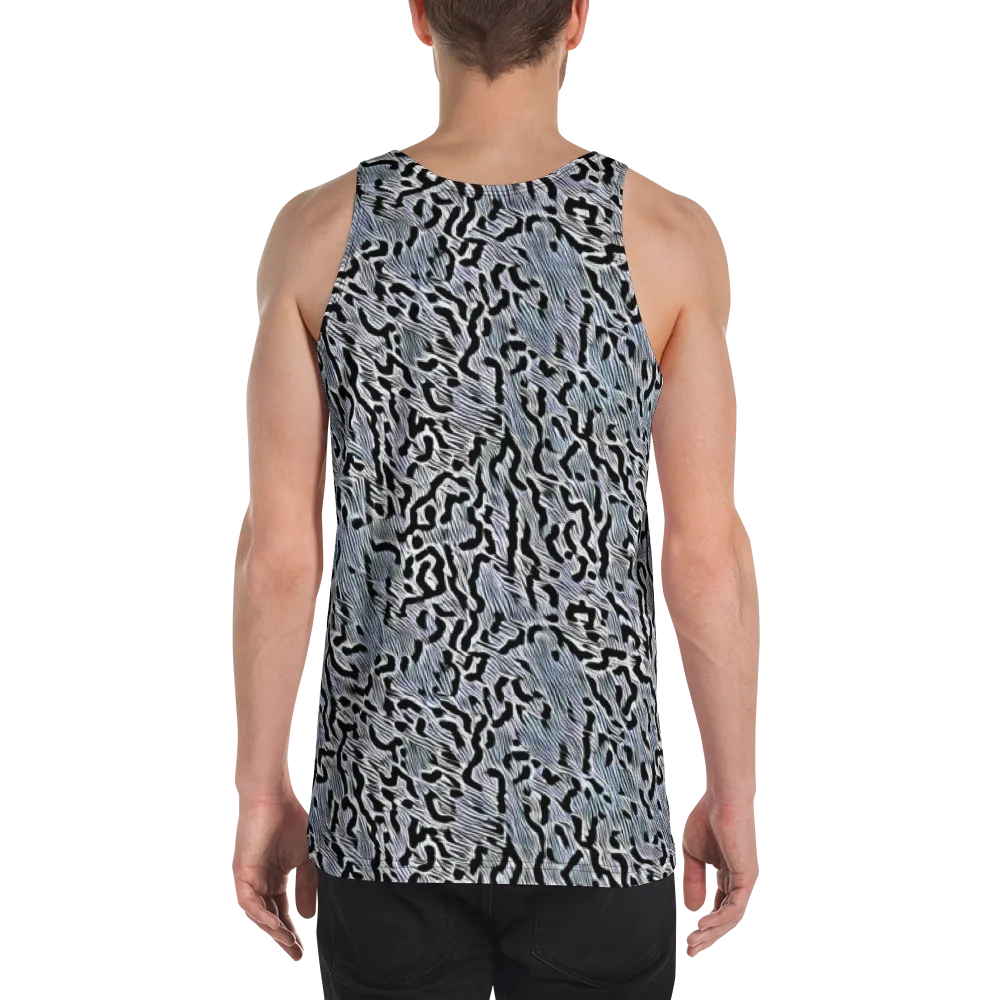 Noir Zebra on Men's Tank Top — Back