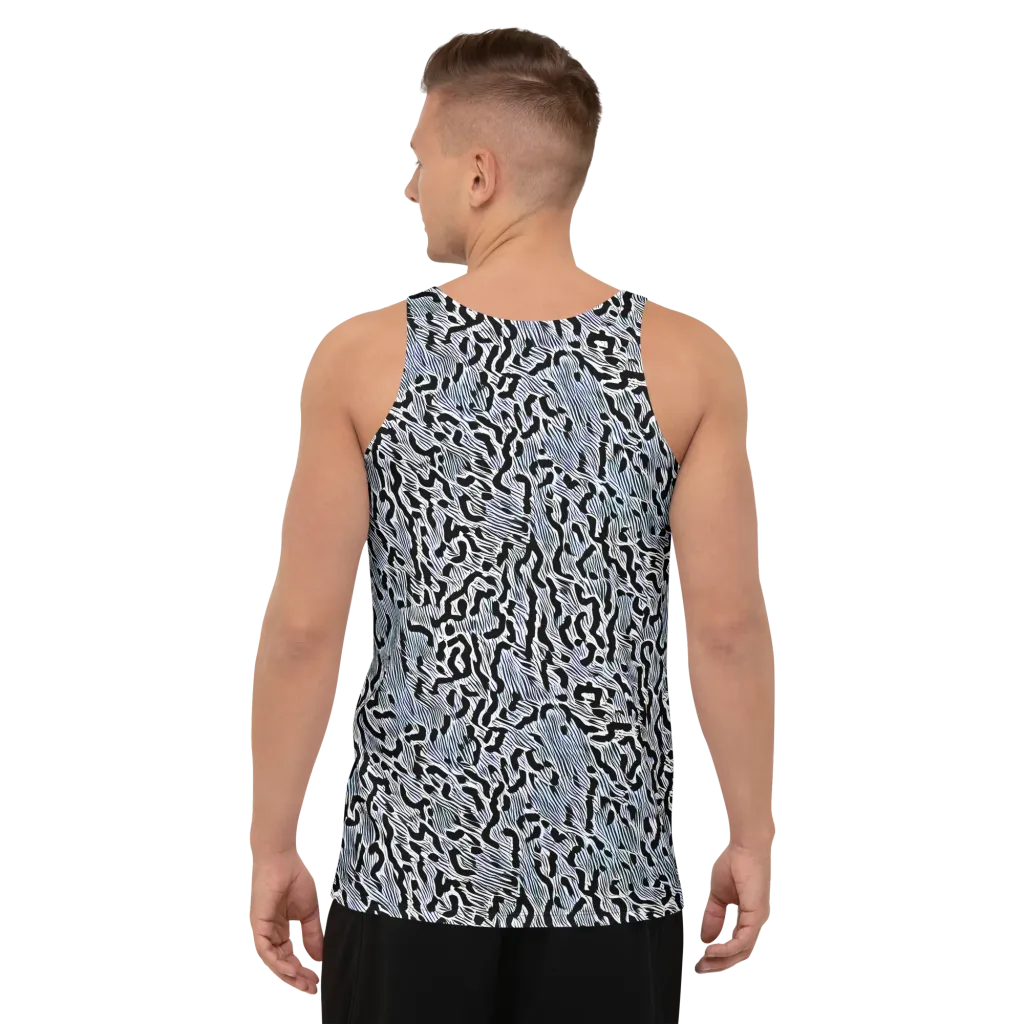 Noir Zebra on Men's Tank Top — Back