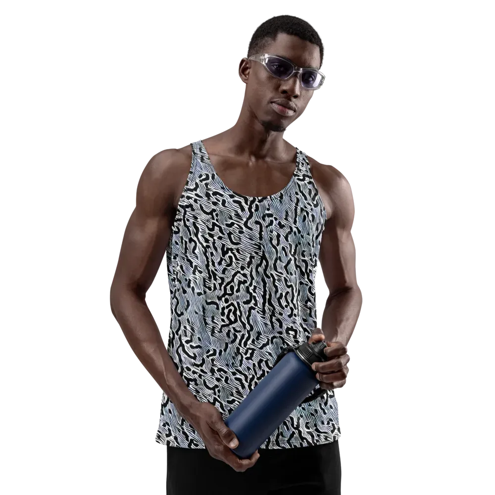 Noir Zebra on Men's Tank Top — Front