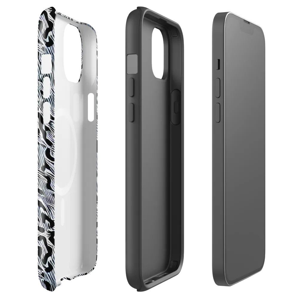 Noir Zebra on MagSafe Tough Case for iPhone® — Front