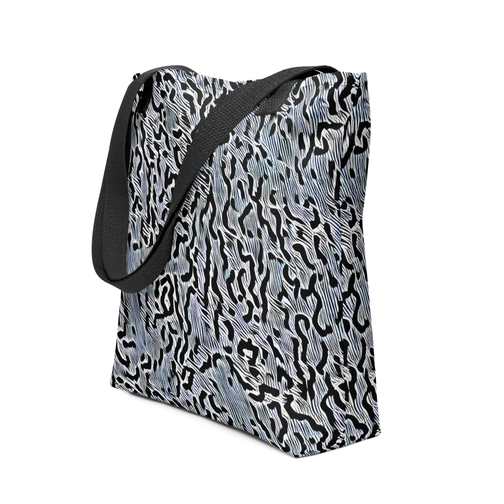 Noir Zebra on Tote Bag — Front
