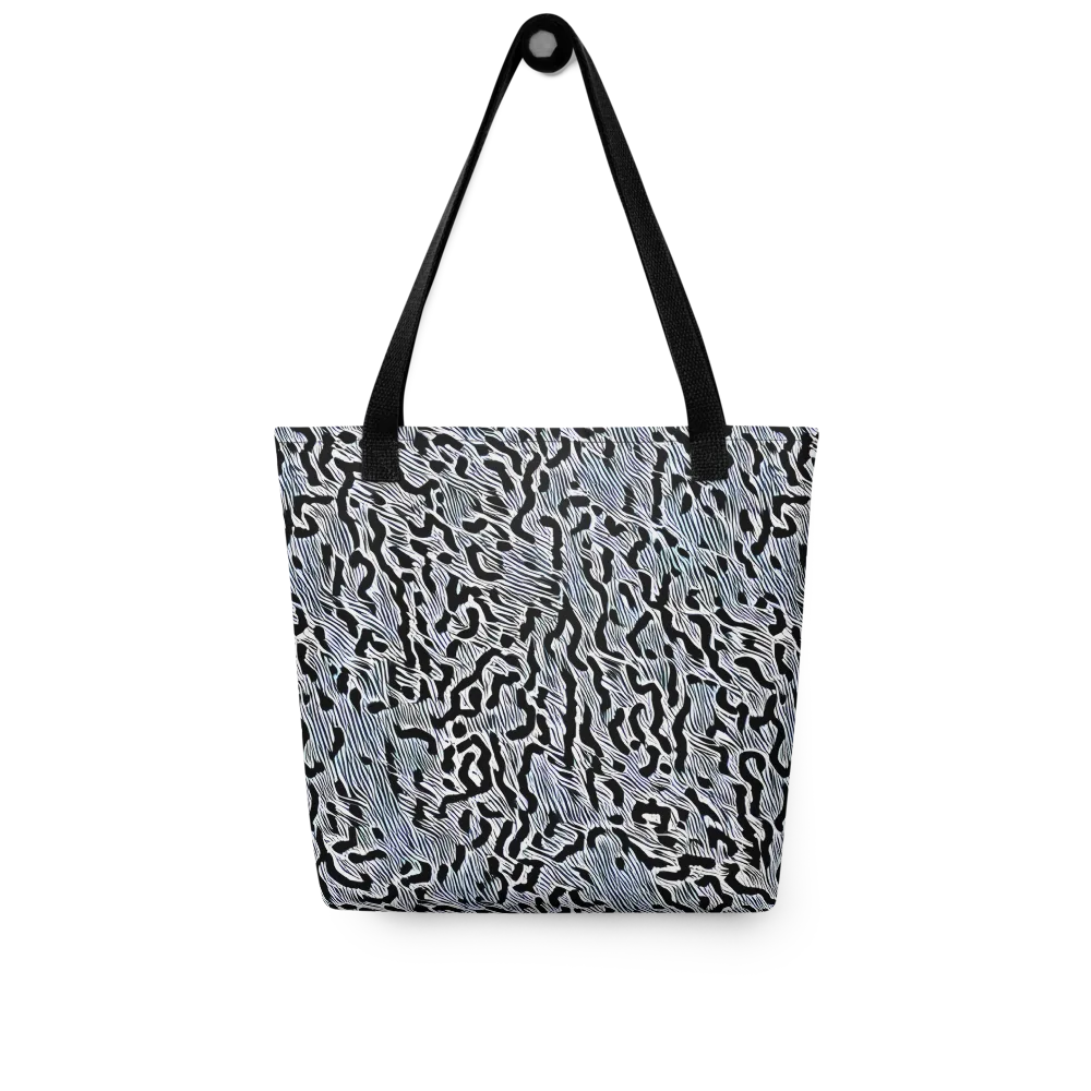 Noir Zebra on Tote Bag — Front