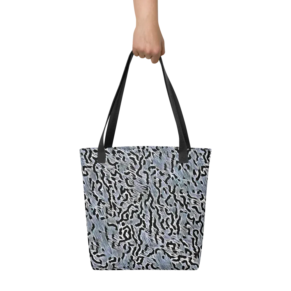 Noir Zebra on Tote Bag — Front