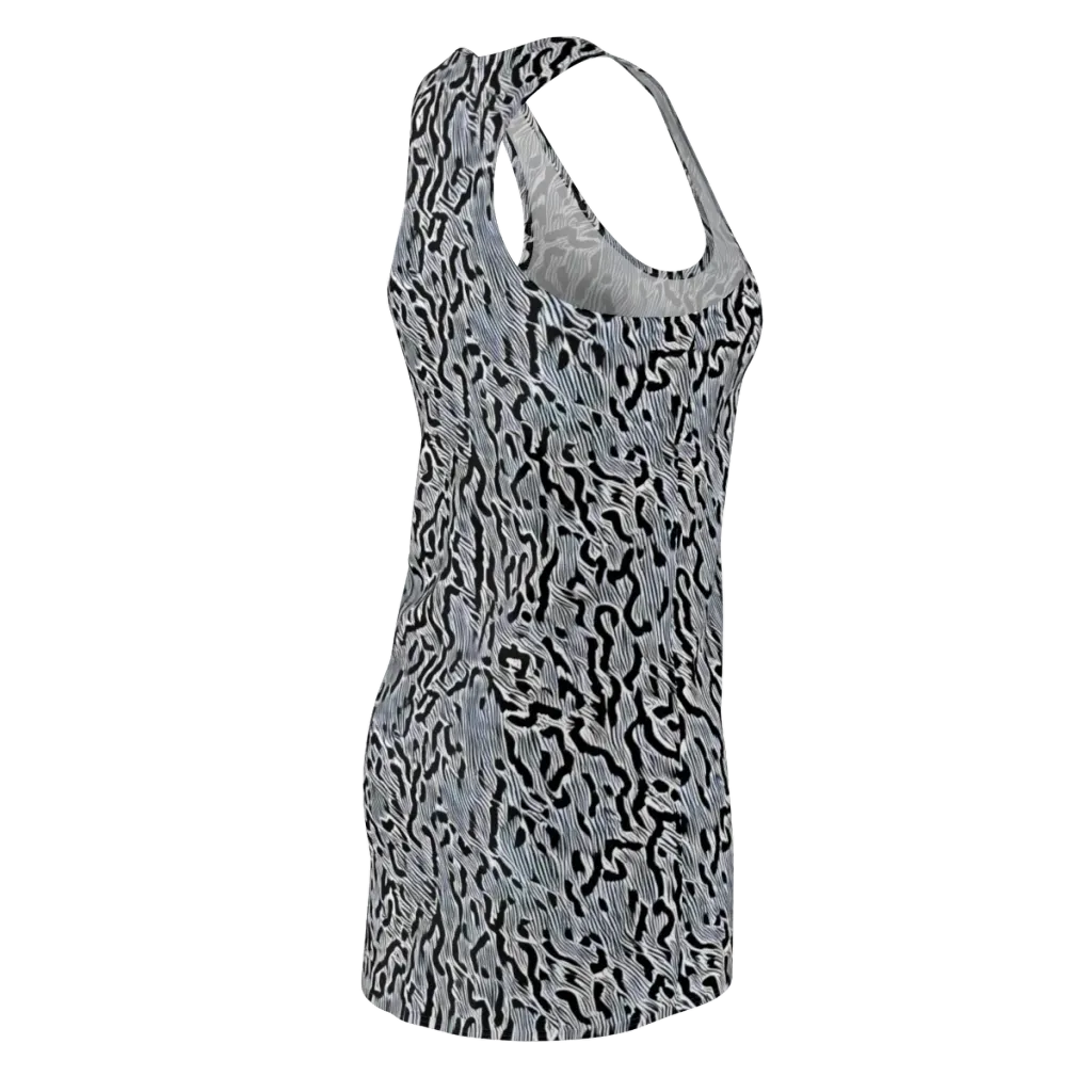 Noir Zebra on Racerback Dress — Back Side