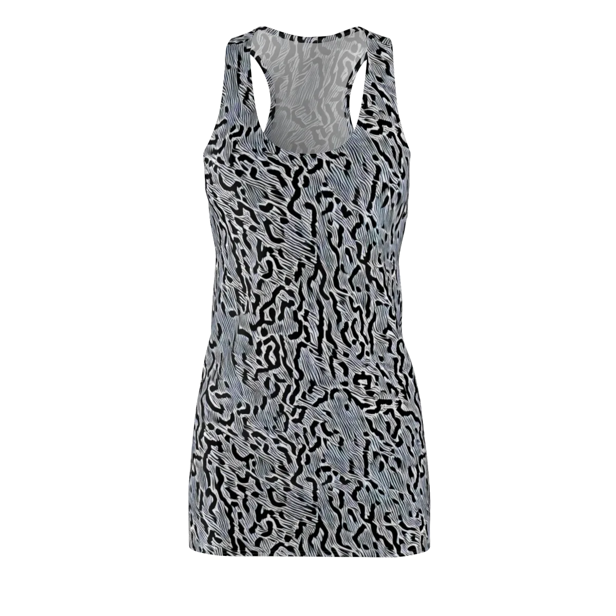 Noir Zebra on Racerback Dress — Front
