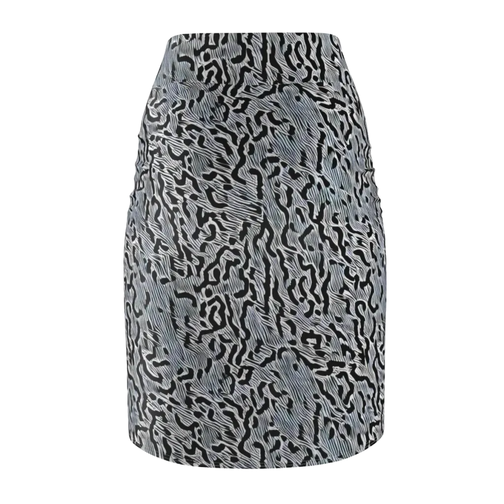 Noir Zebra on Pencil Skirt — Back