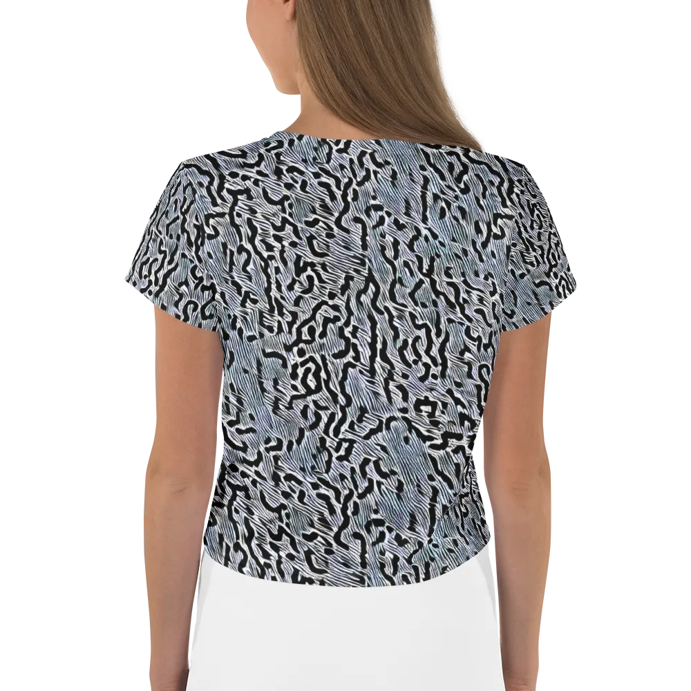 Noir Zebra on Crop Tee — Back