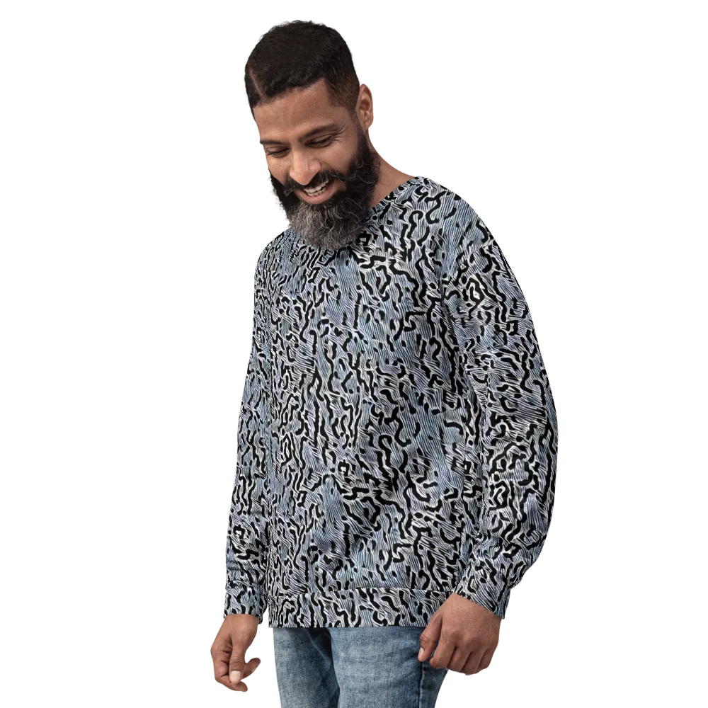 Noir Zebra on Sweatshirt — Left Front