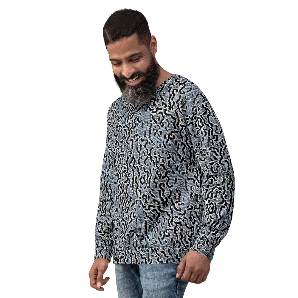 Noir Zebra on Sweatshirt — Left Front