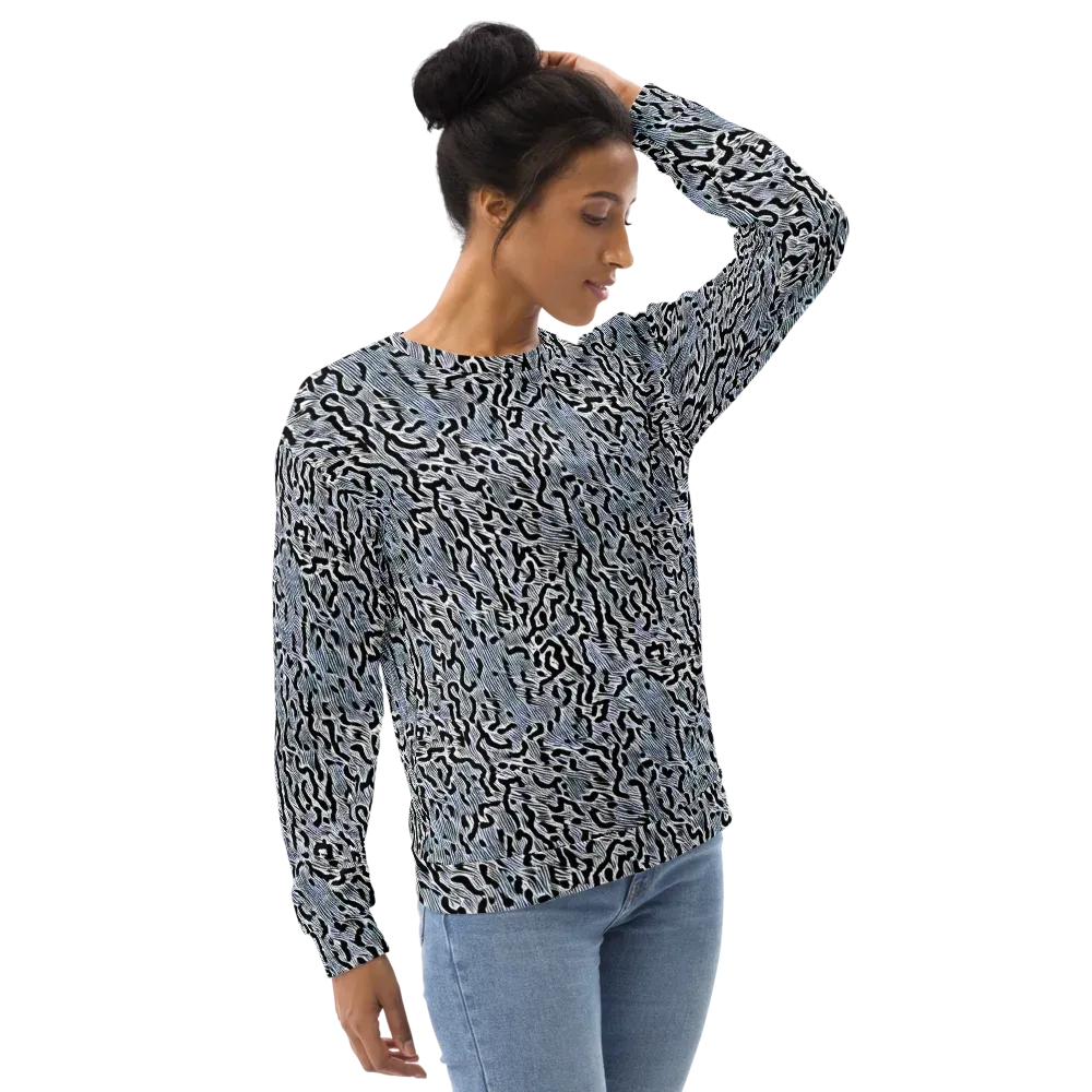 Noir Zebra on Sweatshirt — Right Front
