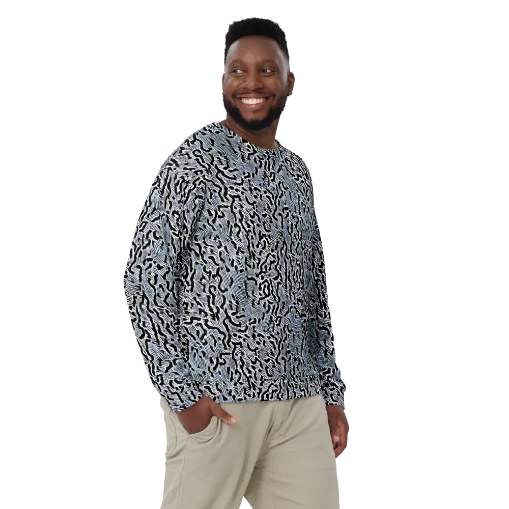 Noir Zebra on Sweatshirt — Front