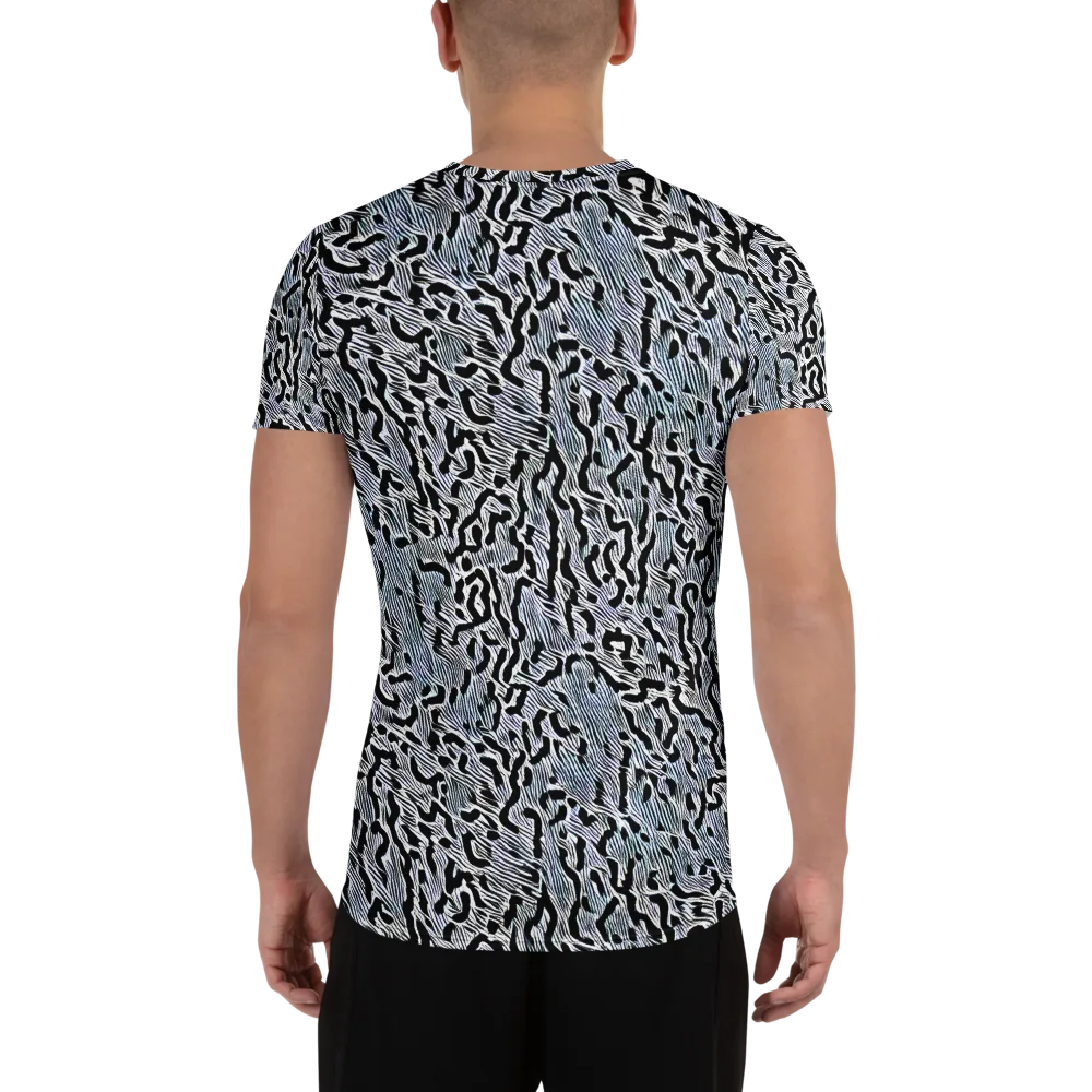 Noir Zebra on Men's Athletic T-Shirt — Back