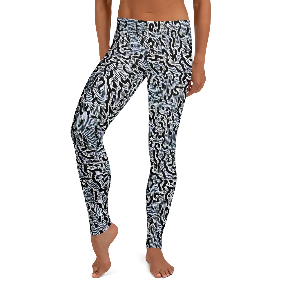 Noir Zebra on Leggings — Front