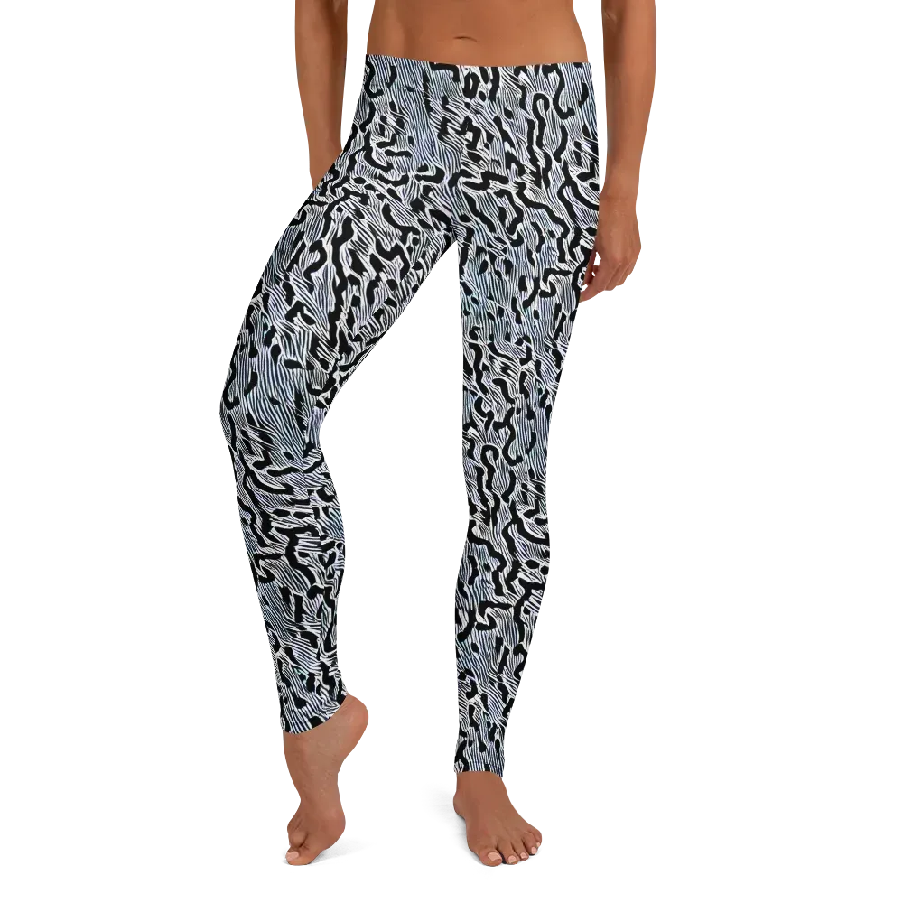 Noir Zebra on Leggings — Front