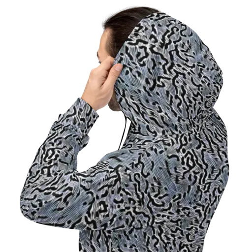 Noir Zebra on a Hoodie